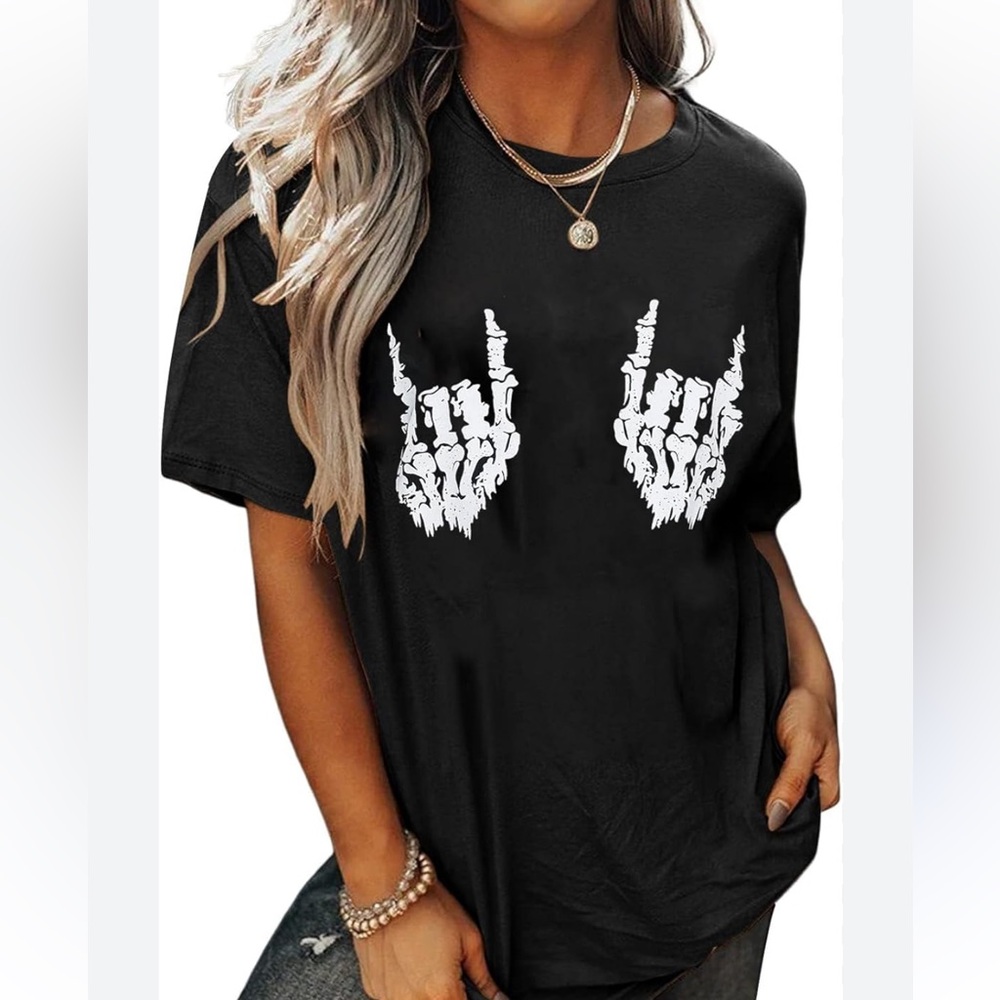 Skeleton "Rock On" Tee